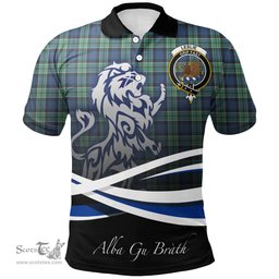 Scottish Leslie Hunting Ancient Clan Crest Tartan Polo Shirt - Blue Scotland Lion, Tartan Plaid Polo Shirt Scottish Plaid Tartan Plaid - ScotsTee - scotstee.com