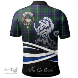 Scottish MacDonald of the Isles Hunting Modern Clan Crest Tartan Polo Shirt - Blue Scotland Lion, Tartan Plaid Polo Shirt Scottish Plaid Tartan Plaid - ScotsTee - scotstee.com