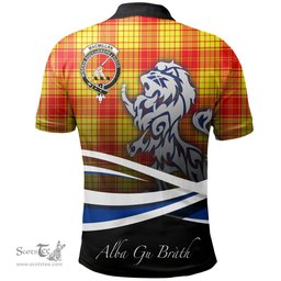 Scottish MacMillan Clan Crest Tartan Polo Shirt - Blue Scotland Lion, Tartan Plaid Polo Shirt Scottish Plaid Tartan Plaid - ScotsTee - scotstee.com