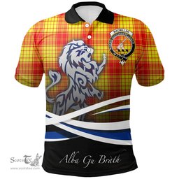 Scottish MacMillan Clan Crest Tartan Polo Shirt - Blue Scotland Lion, Tartan Plaid Polo Shirt Scottish Plaid Tartan Plaid - ScotsTee - scotstee.com