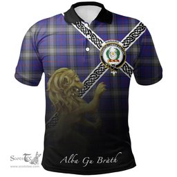 Scottish Kinnaird Clan Crest Tartan Polo Shirt - Celtic with Scotland Lion, Tartan Plaid Polo Shirt Scottish Plaid Tartan Plaid - ScotsTee - scotstee.com