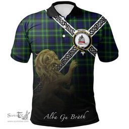Scottish MacNeil of Colonsay Modern Clan Crest Tartan Polo Shirt - Celtic with Scotland Lion, Tartan Plaid Polo Shirt Scottish Plaid Tartan Plaid - ScotsTee - scotstee.com