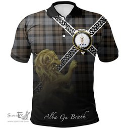 Scottish MacKay Weathered Clan Crest Tartan Polo Shirt - Celtic with Scotland Lion, Tartan Plaid Polo Shirt Scottish Plaid Tartan Plaid - ScotsTee - scotstee.com