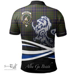Scottish MacMillan Hunting Modern Clan Crest Tartan Polo Shirt - Blue Scotland Lion, Tartan Plaid Polo Shirt Scottish Plaid Tartan Plaid - ScotsTee - scotstee.com