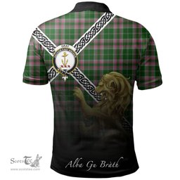 Scottish Gray Hunting Clan Crest Tartan Polo Shirt - Celtic with Scotland Lion, Tartan Plaid Polo Shirt Scottish Plaid Tartan Plaid - ScotsTee - scotstee.com