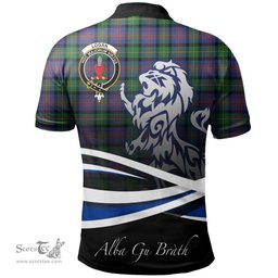 Scottish Logan Ancient Clan Crest Tartan Polo Shirt - Blue Scotland Lion, Tartan Plaid Polo Shirt Scottish Plaid Tartan Plaid - ScotsTee - scotstee.com