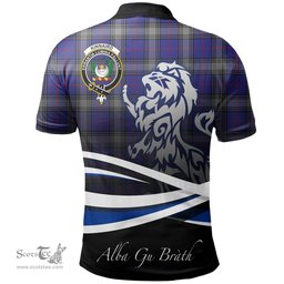 Scottish Kinnaird Clan Crest Tartan Polo Shirt - Blue Scotland Lion, Tartan Plaid Polo Shirt Scottish Plaid Tartan Plaid - ScotsTee - scotstee.com