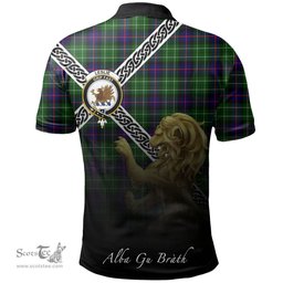 Scottish Leslie Hunting Ancient Clan Crest Tartan Polo Shirt - Celtic with Scotland Lion, Tartan Plaid Polo Shirt Scottish Plaid Tartan Plaid - ScotsTee - scotstee.com