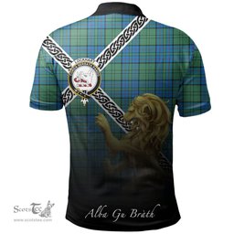Scottish Lockhart Clan Crest Tartan Polo Shirt - Celtic with Scotland Lion, Tartan Plaid Polo Shirt Scottish Plaid Tartan Plaid - ScotsTee - scotstee.com