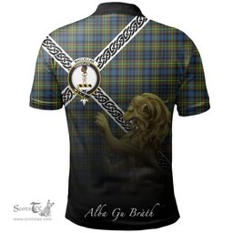 Scottish MacLellan Ancient Clan Crest Tartan Polo Shirt - Celtic with Scotland Lion, Tartan Plaid Polo Shirt Scottish Plaid Tartan Plaid - ScotsTee - scotstee.com