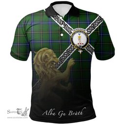 Scottish Henderson Modern Clan Crest Tartan Polo Shirt - Celtic with Scotland Lion, Tartan Plaid Polo Shirt Scottish Plaid Tartan Plaid - ScotsTee - scotstee.com