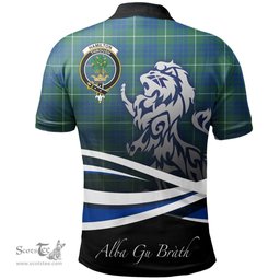 Scottish Hamilton Hunting Ancient Clan Crest Tartan Polo Shirt - Blue Scotland Lion, Tartan Plaid Polo Shirt Scottish Plaid Tartan Plaid - ScotsTee - scotstee.com