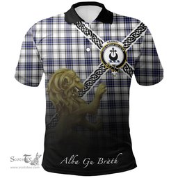 Scottish Hannay Modern Clan Crest Tartan Polo Shirt - Celtic with Scotland Lion, Tartan Plaid Polo Shirt Scottish Plaid Tartan Plaid - ScotsTee - scotstee.com