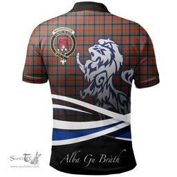 Scottish MacNaughton Ancient Clan Crest Tartan Polo Shirt - Blue Scotland Lion, Tartan Plaid Polo Shirt Scottish Plaid Tartan Plaid - ScotsTee - scotstee.com