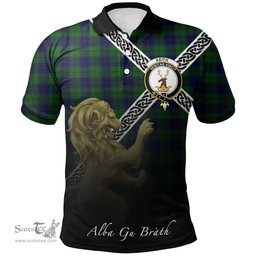 Scottish Keith Modern Clan Crest Tartan Polo Shirt - Celtic with Scotland Lion, Tartan Plaid Polo Shirt Scottish Plaid Tartan Plaid - ScotsTee - scotstee.com