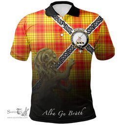 Scottish MacMillan Clan Crest Tartan Polo Shirt - Celtic with Scotland Lion, Tartan Plaid Polo Shirt Scottish Plaid Tartan Plaid - ScotsTee - scotstee.com