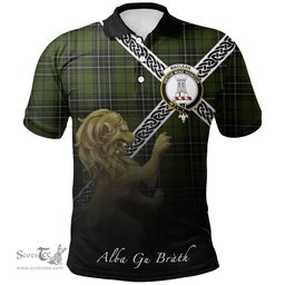 Scottish MacLean Hunting Ancient Clan Crest Tartan Polo Shirt - Celtic with Scotland Lion, Tartan Plaid Polo Shirt Scottish Plaid Tartan Plaid - ScotsTee - scotstee.com