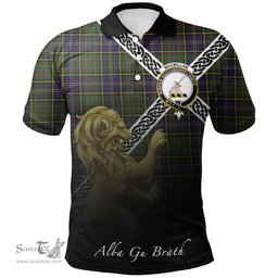 Scottish MacMillan Hunting Modern Clan Crest Tartan Polo Shirt - Celtic with Scotland Lion, Tartan Plaid Polo Shirt Scottish Plaid Tartan Plaid - ScotsTee - scotstee.com
