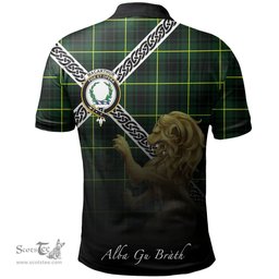 Scottish MacArthur Modern Clan Crest Tartan Polo Shirt - Celtic with Scotland Lion, Tartan Plaid Polo Shirt Scottish Plaid Tartan Plaid - ScotsTee - scotstee.com