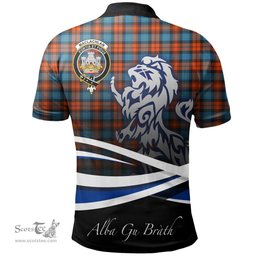 Scottish MacLachlan Ancient Clan Crest Tartan Polo Shirt - Blue Scotland Lion, Tartan Plaid Polo Shirt Scottish Plaid Tartan Plaid - ScotsTee - scotstee.com