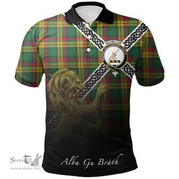 Scottish MacMillan Old Ancient Clan Crest Tartan Polo Shirt - Celtic with Scotland Lion, Tartan Plaid Polo Shirt Scottish Plaid Tartan Plaid - ScotsTee - scotstee.com