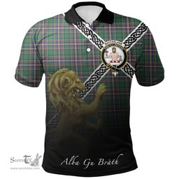 Scottish MacFarlane Hunting Ancient Clan Crest Tartan Polo Shirt - Celtic with Scotland Lion, Tartan Plaid Polo Shirt Scottish Plaid Tartan Plaid - ScotsTee - scotstee.com