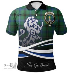 Scottish Henderson Ancient Clan Crest Tartan Polo Shirt - Blue Scotland Lion, Tartan Plaid Polo Shirt Scottish Plaid Tartan Plaid - ScotsTee - scotstee.com