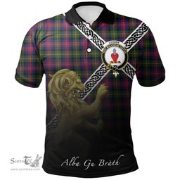 Scottish Logan Modern Clan Crest Tartan Polo Shirt - Celtic with Scotland Lion, Tartan Plaid Polo Shirt Scottish Plaid Tartan Plaid - ScotsTee - scotstee.com