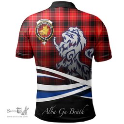 Scottish MacIver Modern Clan Crest Tartan Polo Shirt - Blue Scotland Lion, Tartan Plaid Polo Shirt Scottish Plaid Tartan Plaid - ScotsTee - scotstee.com