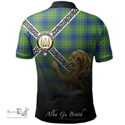 Scottish Johnston Ancient Clan Crest Tartan Polo Shirt - Celtic with Scotland Lion, Tartan Plaid Polo Shirt Scottish Plaid Tartan Plaid - ScotsTee - scotstee.com