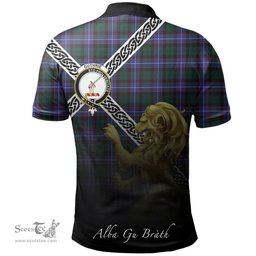 Scottish Guthrie Modern Clan Crest Tartan Polo Shirt - Celtic with Scotland Lion, Tartan Plaid Polo Shirt Scottish Plaid Tartan Plaid - ScotsTee - scotstee.com
