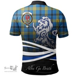 Scottish Laing Clan Crest Tartan Polo Shirt - Blue Scotland Lion, Tartan Plaid Polo Shirt Scottish Plaid Tartan Plaid - ScotsTee - scotstee.com