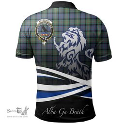 Scottish MacDonnell of Glengarry Ancient Clan Crest Tartan Polo Shirt - Blue Scotland Lion, Tartan Plaid Polo Shirt Scottish Plaid Tartan Plaid - ScotsTee - scotstee.com