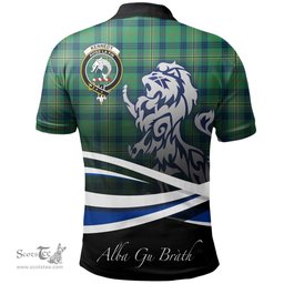 Scottish Kennedy Ancient Clan Crest Tartan Polo Shirt - Blue Scotland Lion, Tartan Plaid Polo Shirt Scottish Plaid Tartan Plaid - ScotsTee - scotstee.com