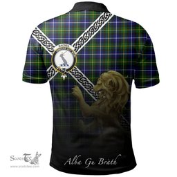 Scottish MacNeill of Barra Modern Clan Crest Tartan Polo Shirt - Celtic with Scotland Lion, Tartan Plaid Polo Shirt Scottish Plaid Tartan Plaid - ScotsTee - scotstee.com