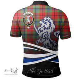 Scottish MacLean of Duart Modern Clan Crest Tartan Polo Shirt - Blue Scotland Lion, Tartan Plaid Polo Shirt Scottish Plaid Tartan Plaid - ScotsTee - scotstee.com