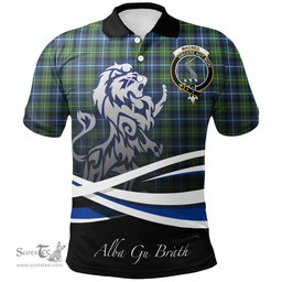 Scottish MacNeill of Barra Ancient Clan Crest Tartan Polo Shirt - Blue Scotland Lion, Tartan Plaid Polo Shirt Scottish Plaid Tartan Plaid - ScotsTee - scotstee.com
