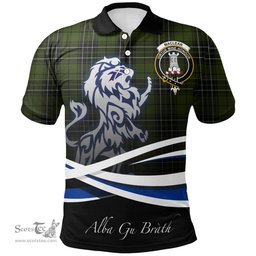 Scottish MacLean Hunting Clan Crest Tartan Polo Shirt - Blue Scotland Lion, Tartan Plaid Polo Shirt Scottish Plaid Tartan Plaid - ScotsTee - scotstee.com