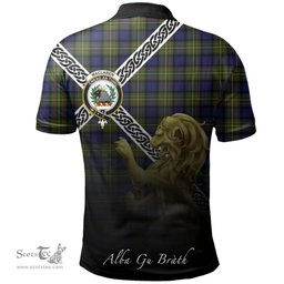 Scottish MacLaren Modern Clan Crest Tartan Polo Shirt - Celtic with Scotland Lion, Tartan Plaid Polo Shirt Scottish Plaid Tartan Plaid - ScotsTee - scotstee.com