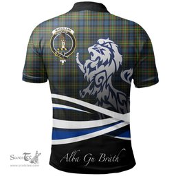 Scottish MacLellan Ancient Clan Crest Tartan Polo Shirt - Blue Scotland Lion, Tartan Plaid Polo Shirt Scottish Plaid Tartan Plaid - ScotsTee - scotstee.com