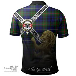 Scottish MacLeod of Harris Modern Clan Crest Tartan Polo Shirt - Celtic with Scotland Lion, Tartan Plaid Polo Shirt Scottish Plaid Tartan Plaid - ScotsTee - scotstee.com