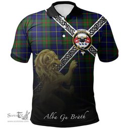 Scottish MacLeod of Harris Modern Clan Crest Tartan Polo Shirt - Celtic with Scotland Lion, Tartan Plaid Polo Shirt Scottish Plaid Tartan Plaid - ScotsTee - scotstee.com