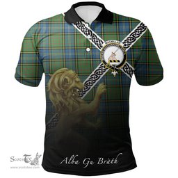 Scottish MacMillan Hunting Ancient Clan Crest Tartan Polo Shirt - Celtic with Scotland Lion, Tartan Plaid Polo Shirt Scottish Plaid Tartan Plaid - ScotsTee - scotstee.com