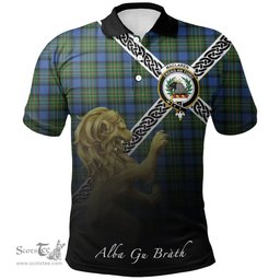 Scottish MacLaren Ancient Clan Crest Tartan Polo Shirt - Celtic with Scotland Lion, Tartan Plaid Polo Shirt Scottish Plaid Tartan Plaid - ScotsTee - scotstee.com