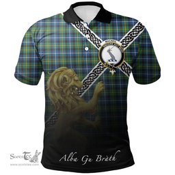 Scottish MacNeill of Barra Ancient Clan Crest Tartan Polo Shirt - Celtic with Scotland Lion, Tartan Plaid Polo Shirt Scottish Plaid Tartan Plaid - ScotsTee - scotstee.com