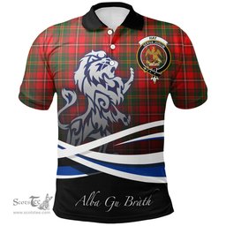 Scottish Hay Modern Clan Crest Tartan Polo Shirt - Blue Scotland Lion, Tartan Plaid Polo Shirt Scottish Plaid Tartan Plaid - ScotsTee - scotstee.com