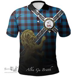 Scottish Home Ancient Clan Crest Tartan Polo Shirt - Celtic with Scotland Lion, Tartan Plaid Polo Shirt Scottish Plaid Tartan Plaid - ScotsTee - scotstee.com