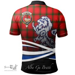 Scottish MacDonald of Sleat Clan Crest Tartan Polo Shirt - Blue Scotland Lion, Tartan Plaid Polo Shirt Scottish Plaid Tartan Plaid - ScotsTee - scotstee.com