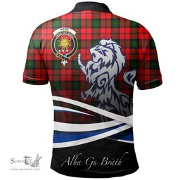 Scottish Kerr Modern Clan Crest Tartan Polo Shirt - Blue Scotland Lion, Tartan Plaid Polo Shirt Scottish Plaid Tartan Plaid - ScotsTee - scotstee.com