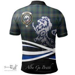 Scottish Kennedy Modern Clan Crest Tartan Polo Shirt - Blue Scotland Lion, Tartan Plaid Polo Shirt Scottish Plaid Tartan Plaid - ScotsTee - scotstee.com